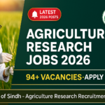 Directorate General Agriculture Research Sindh Jobs 2026