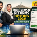 Institutional Reforms Expert Jobs 2026